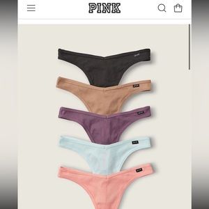 Pink Victorias Secret Cotton Thong